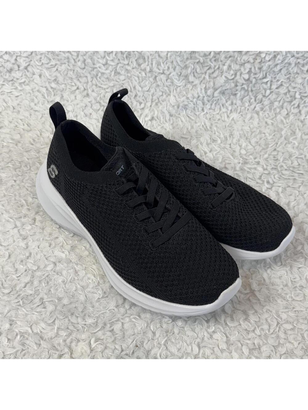 NWOT Skechers Women’s Sport Black Resse 2.0 Elastic Gore Sneakers (sz 8) #TM225